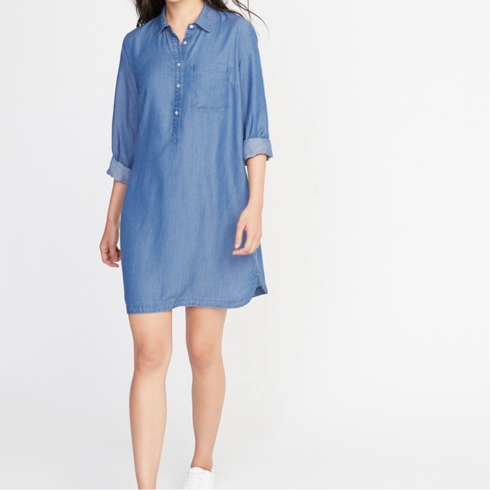 Old Navy Light Blue Denim Dress